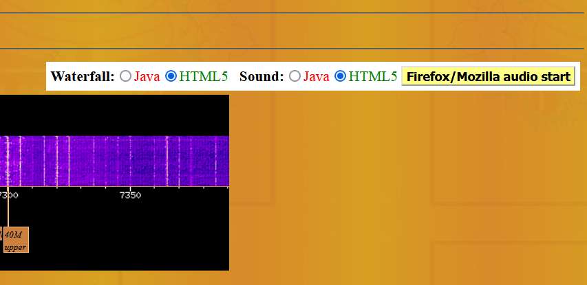 Changes in Chrome to permit audio to work with a WebSDR