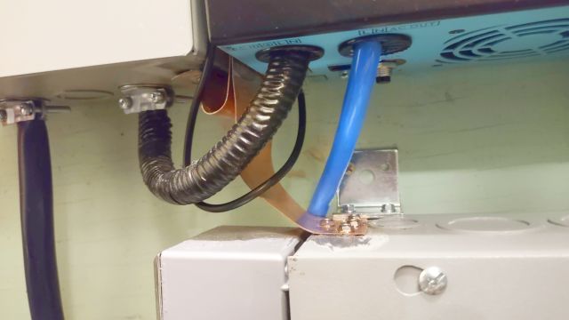 Copper bonding straps between UPS and filters